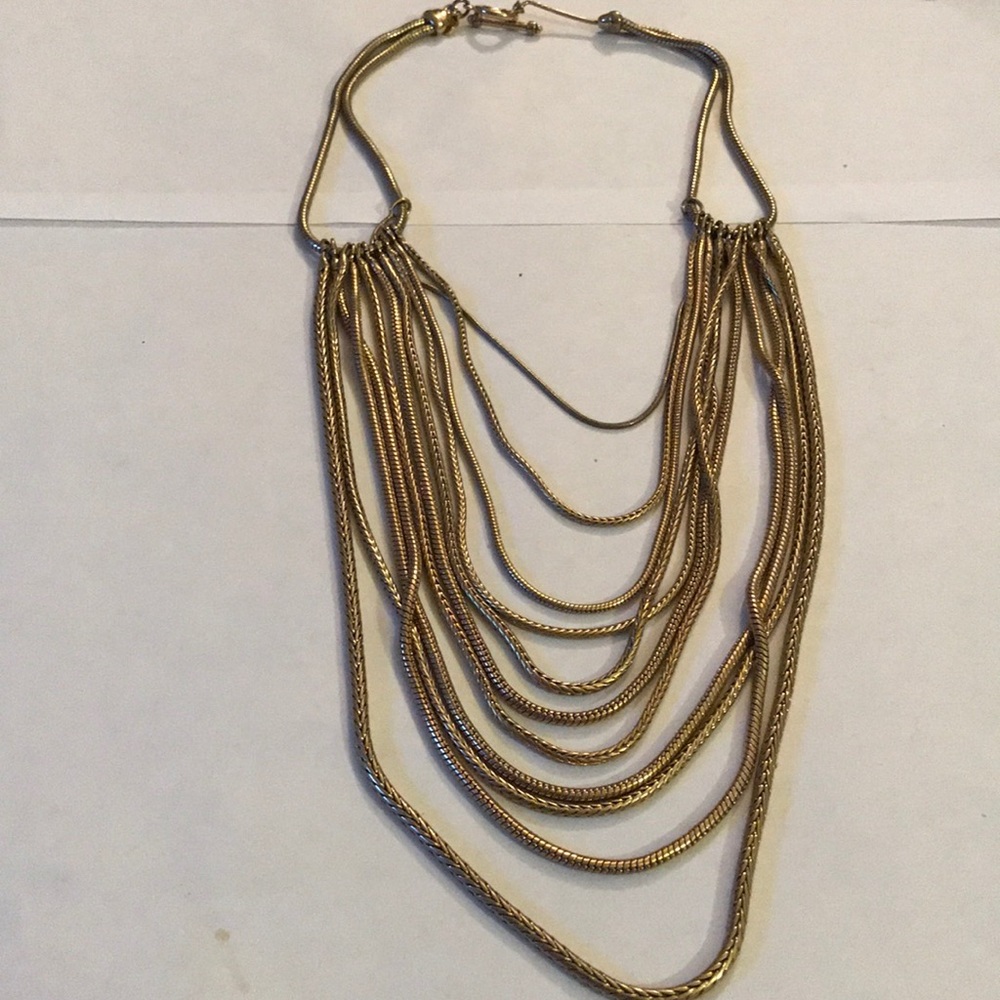 Vintage monet multi chains necklace